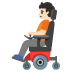 🧑🏻‍🦼 person in motorized wheelchair: light skin tone display on Google